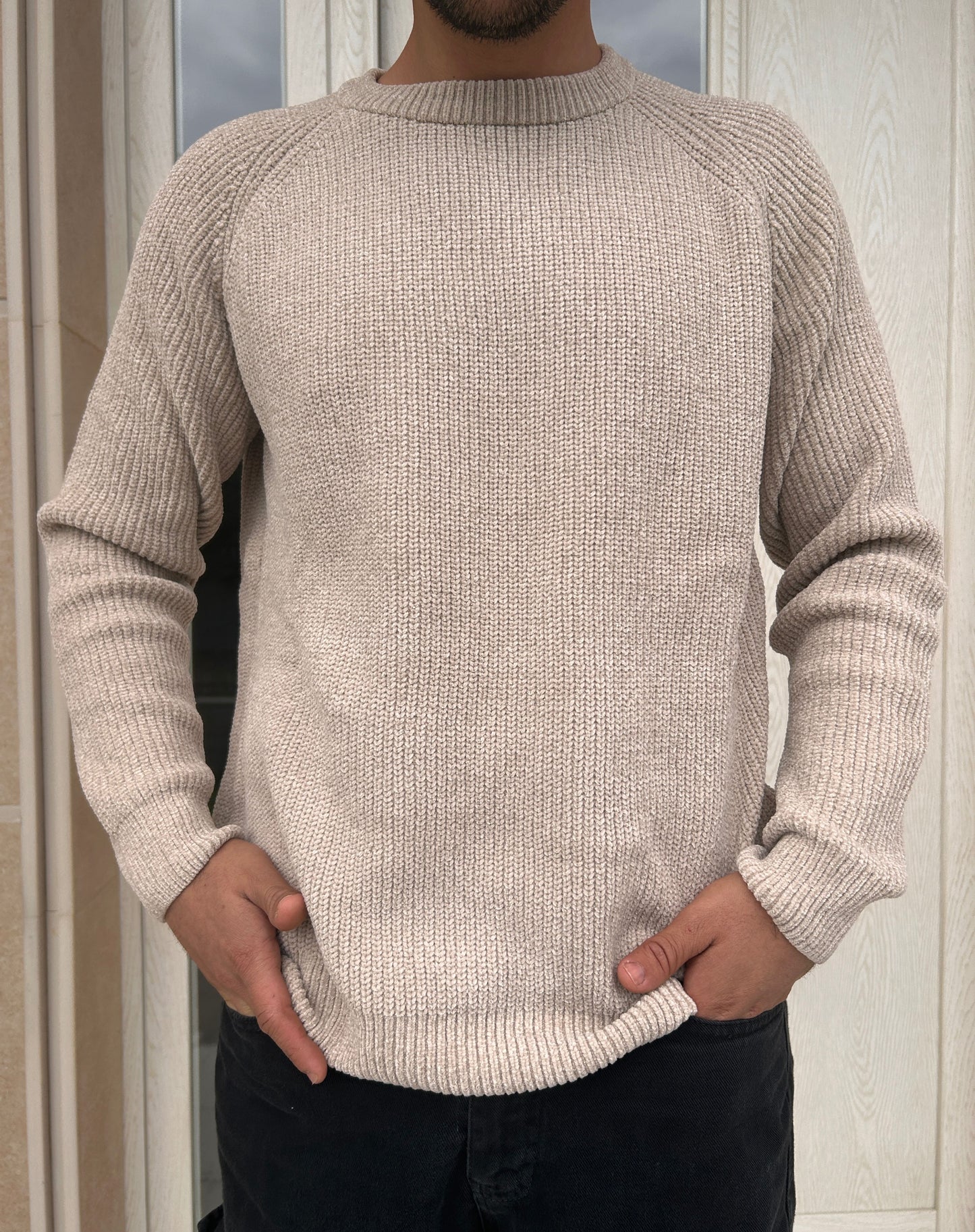Pullover ciniglia beige