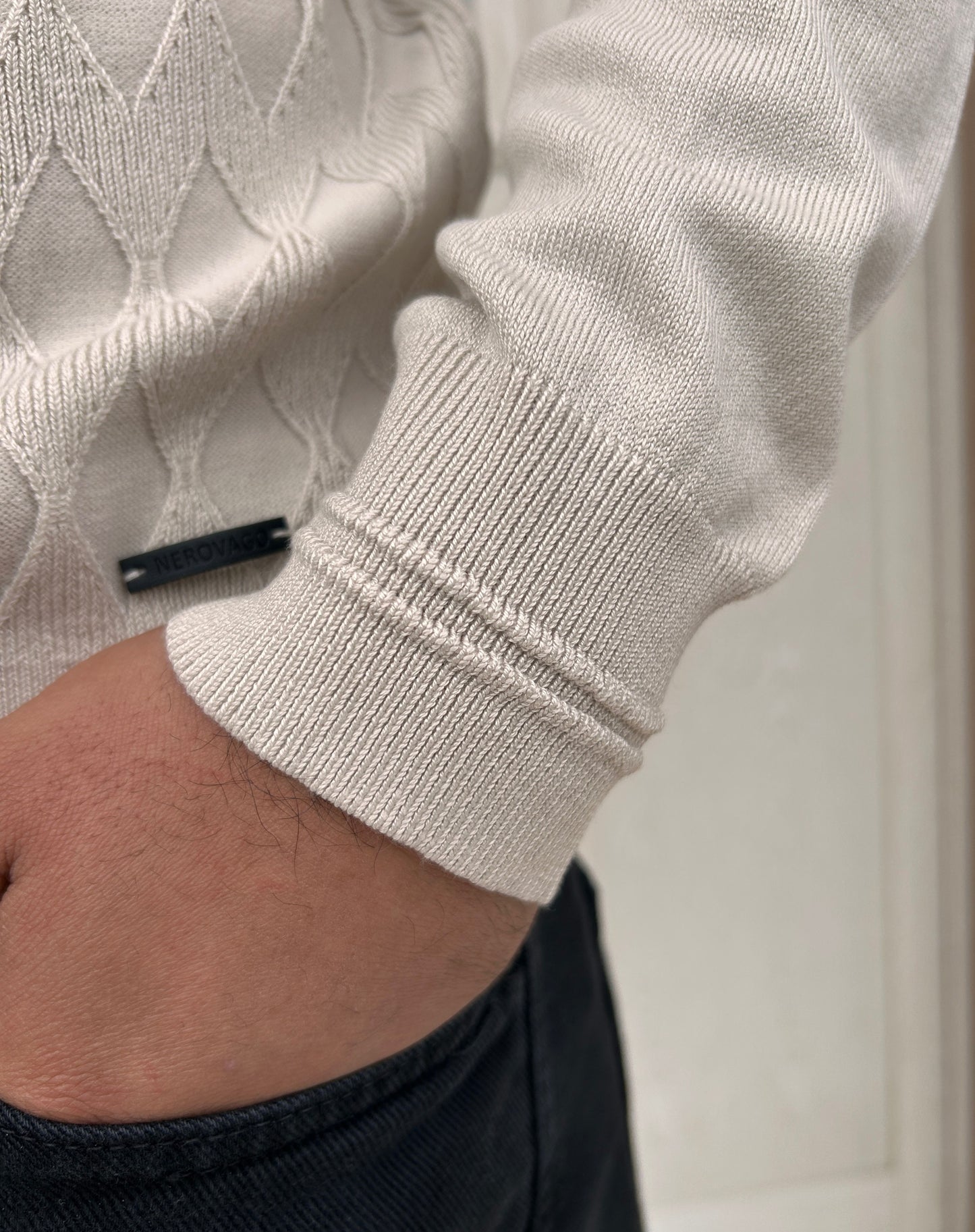 Girocollo links ecru