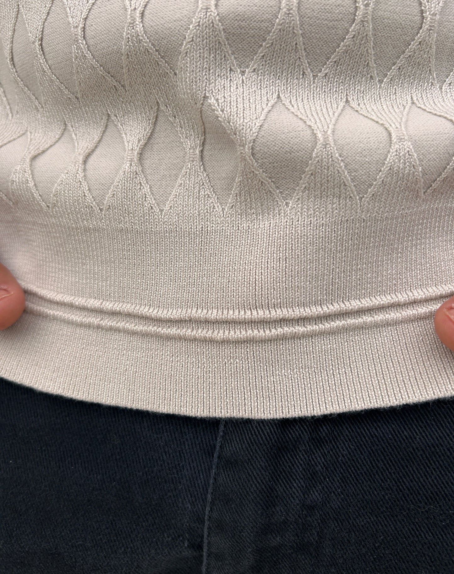 Girocollo links ecru