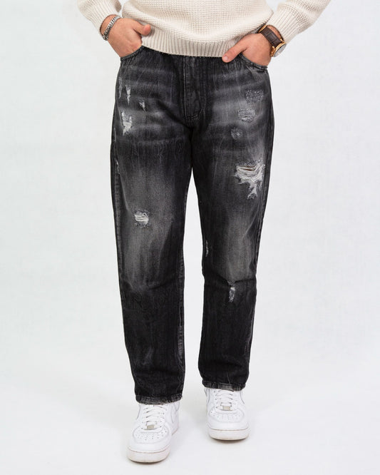 Jeans carrot fit lavaggio scuro