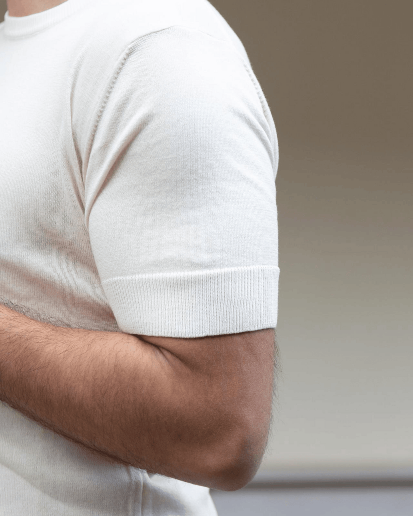 Girocollo Crop  Ecru