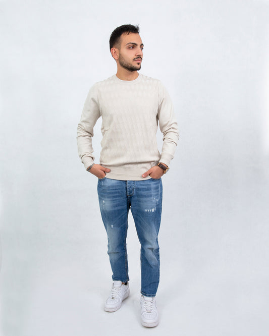 Girocollo links ecru