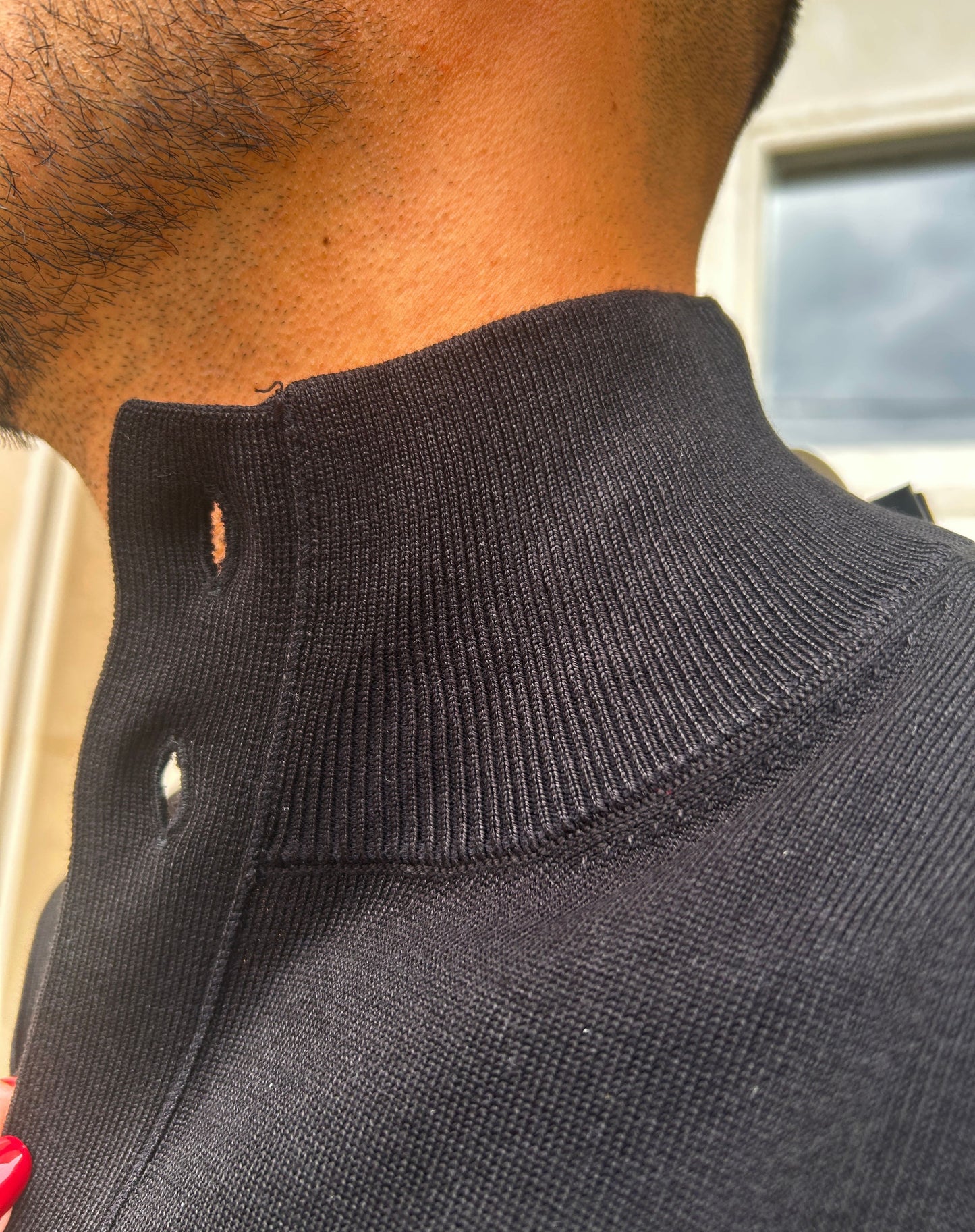 Cardigan lupetto nero