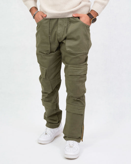 Cargo con Taschoni Verde Militare