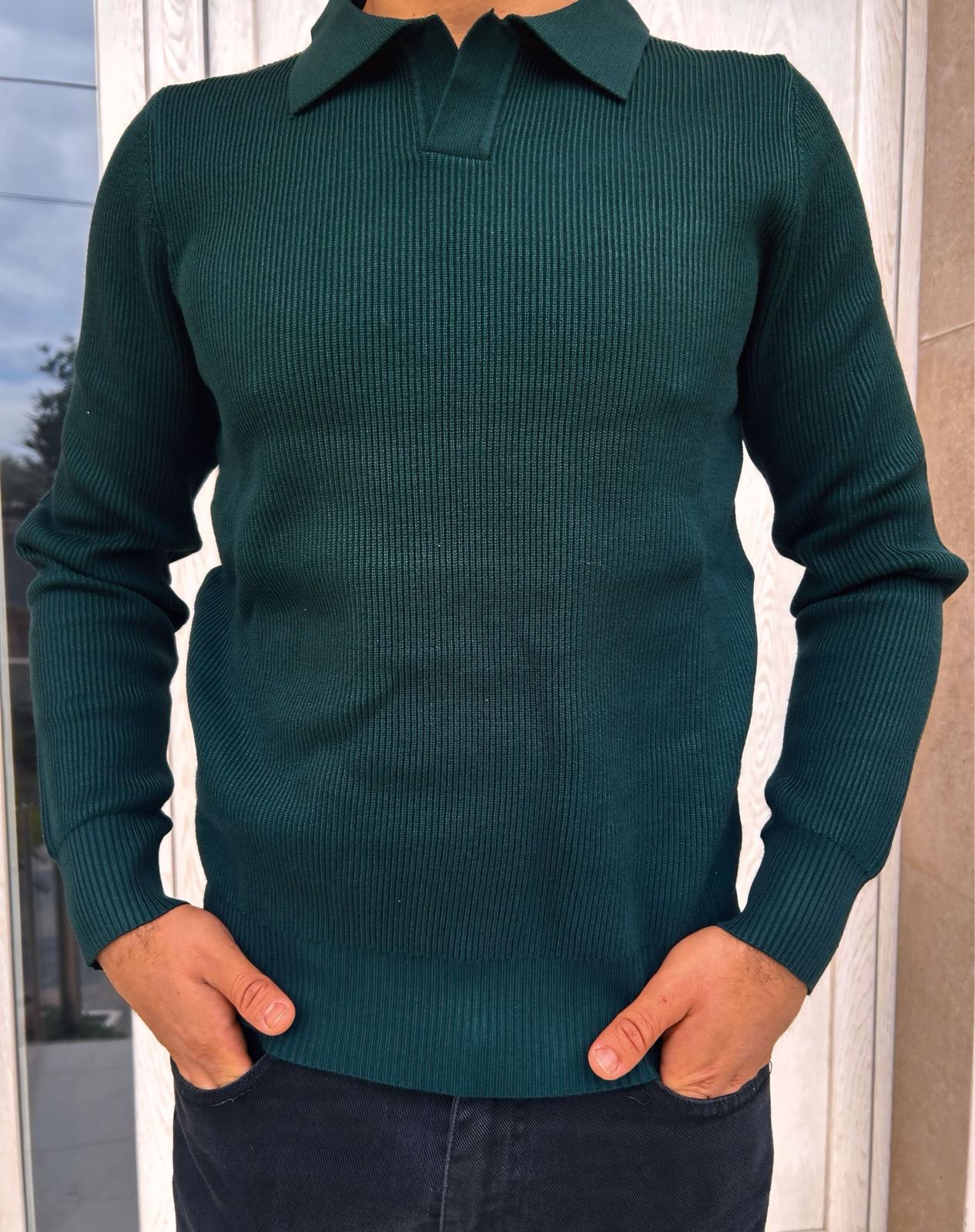 Polo Derby costina verde Gucci