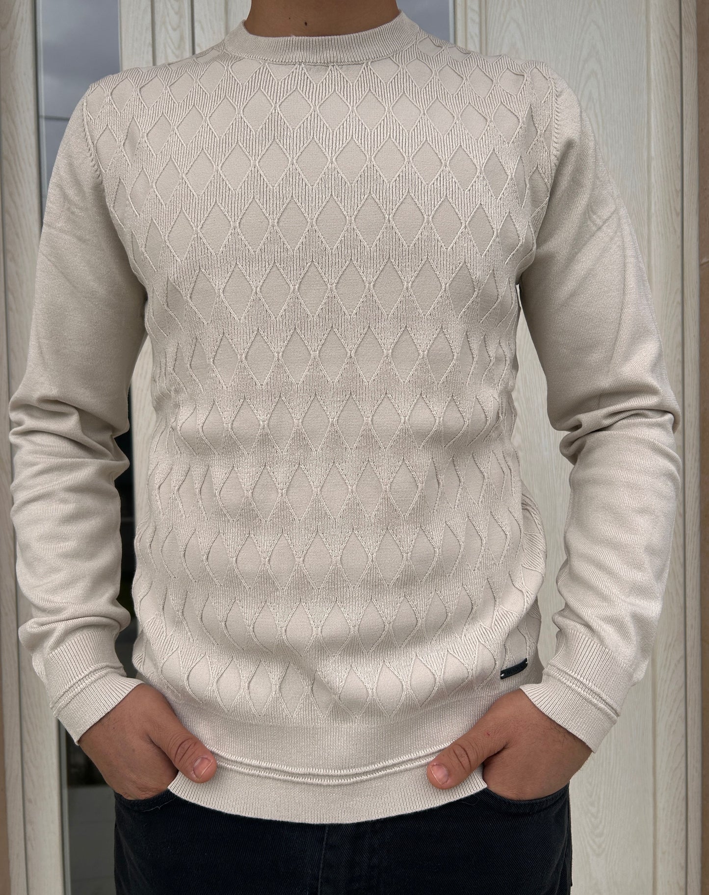 Girocollo links ecru