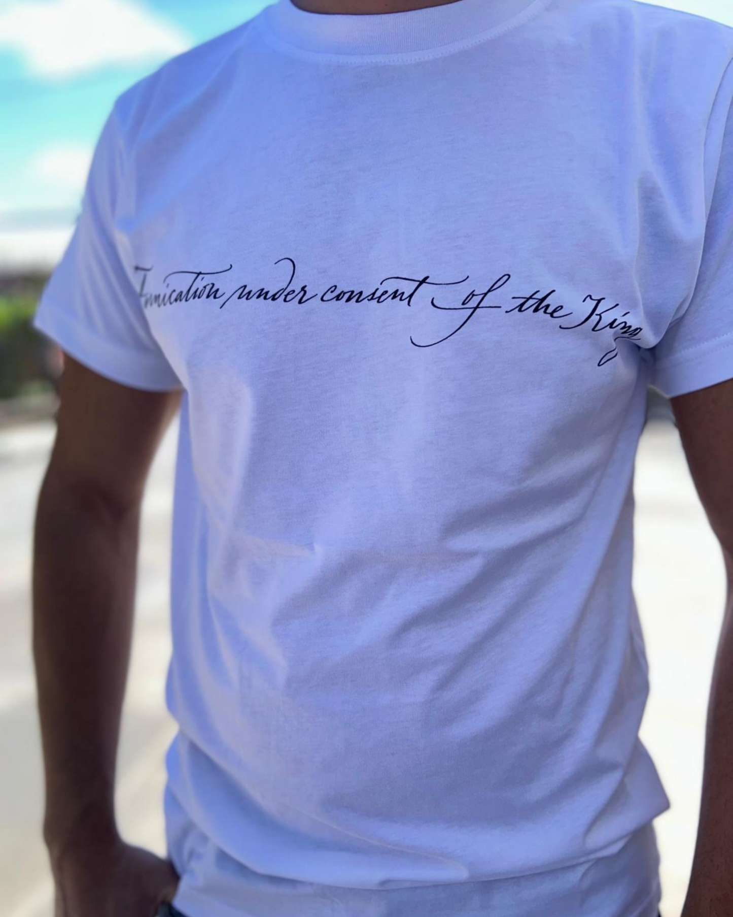 T-shirt Bianca con Stampa