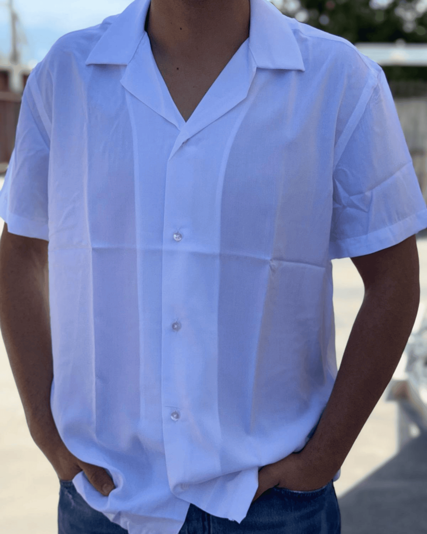 Camicia mezza manica bianca