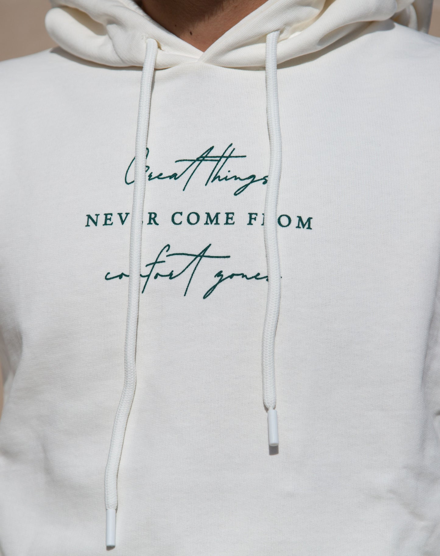 Felpa con cappuccio bianca