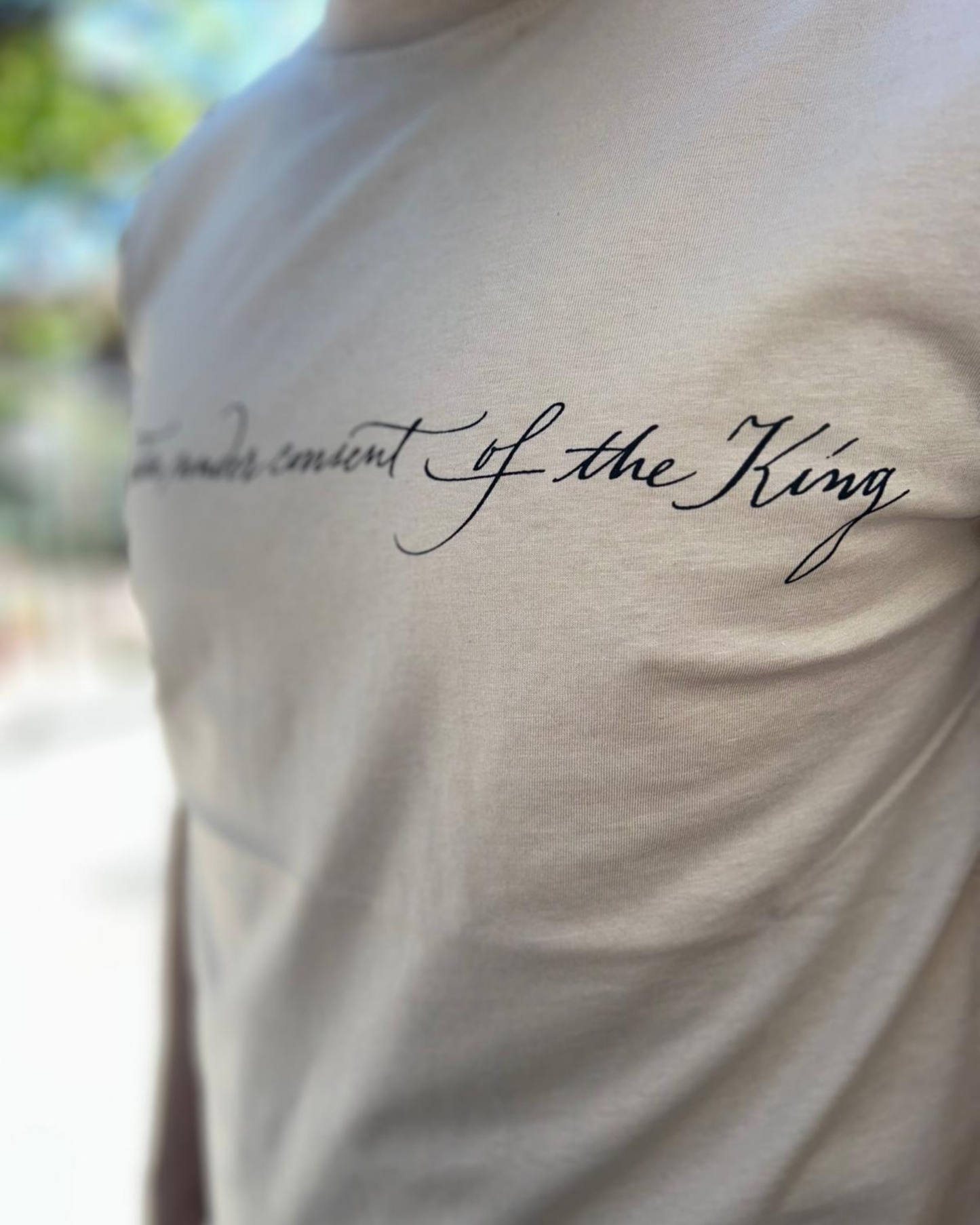 T-shirt Beige con Stampa