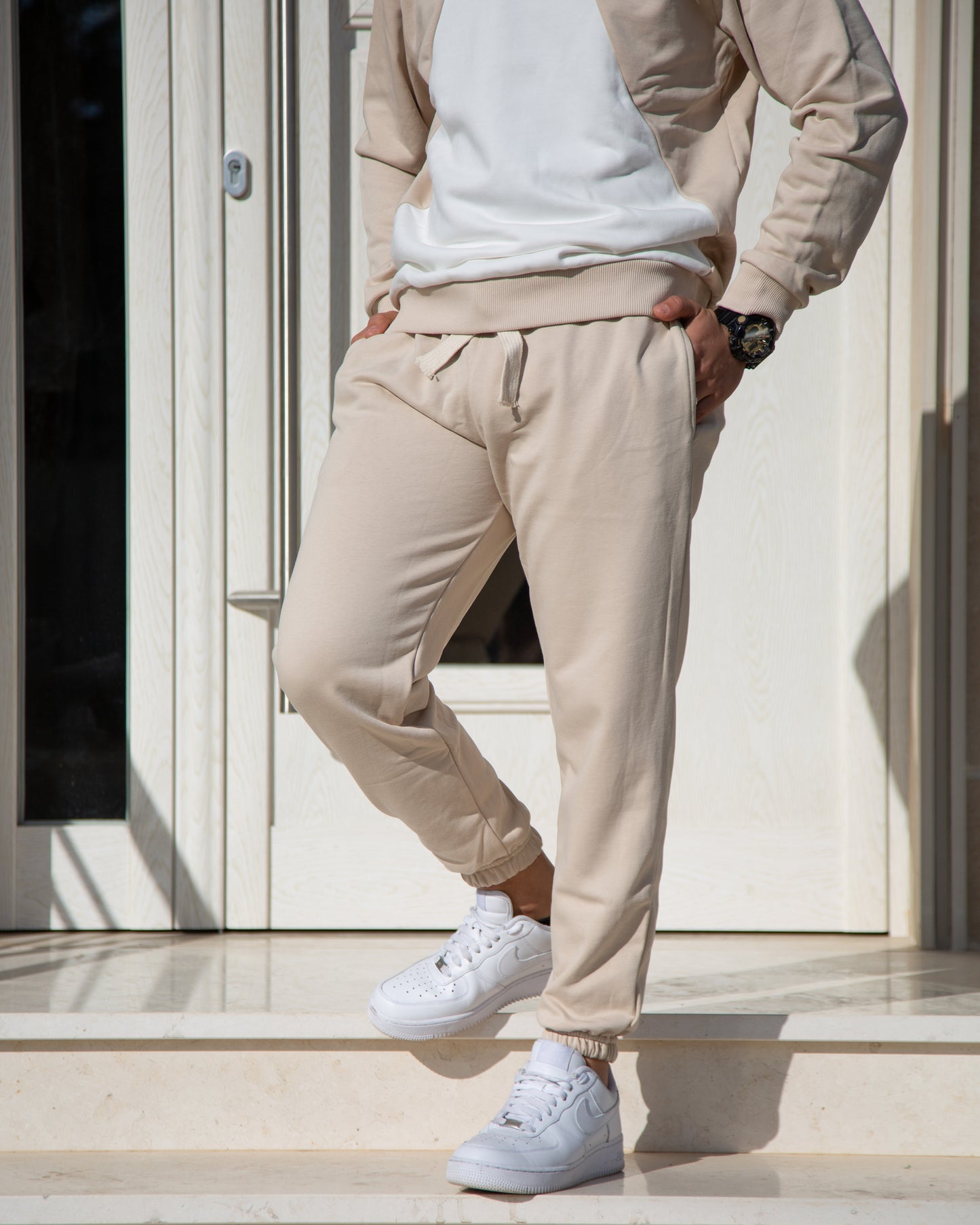 Tuta Bicolor Beige e Bianca